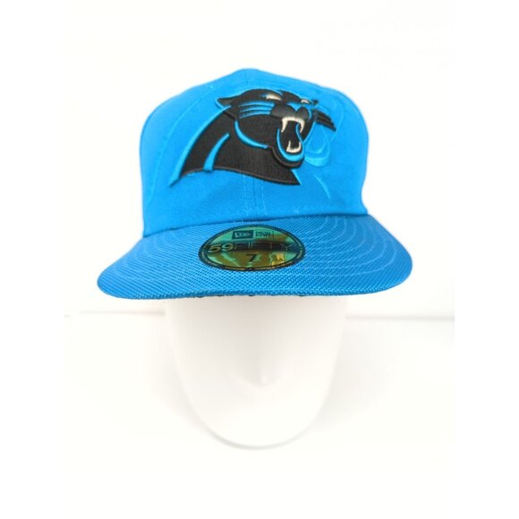 New Era Carolina Panthers 59FIFTY Fitted Cap Blue NFL Embroidered Logo Size 7 - Picture 2 of 9